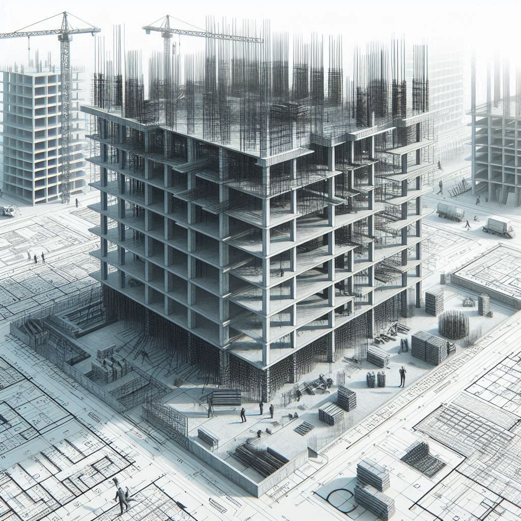 Projeto estrutural em concreto armado simples com texto destacado