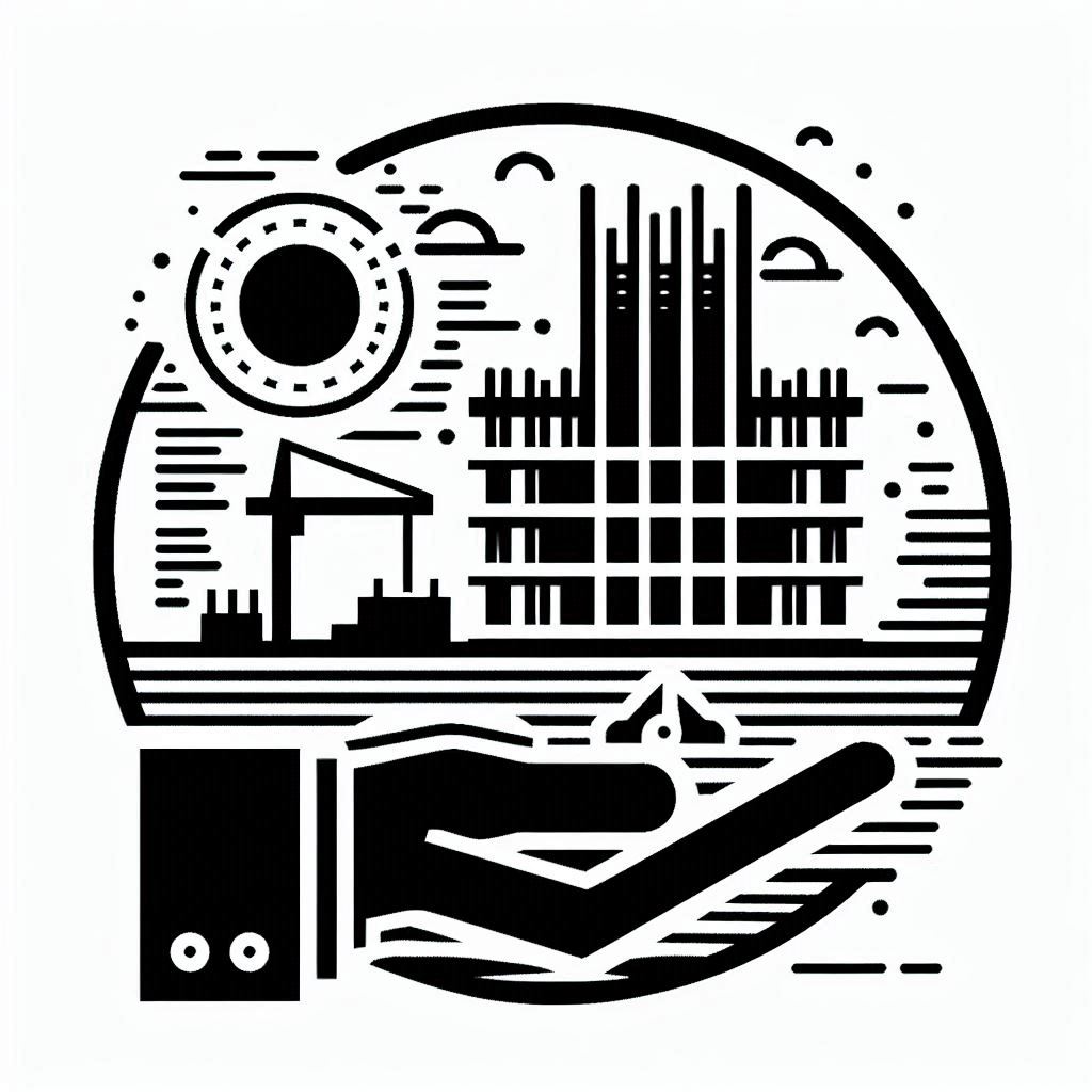 ícone simples com fundo branco e desenho em preto relacionado a laudos e pareceres técnicos sobre estruturas em concreto (2)